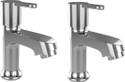 CERA - Pillar Cock with Aerator (Foam Flow) Set of 2 pcs Basin Mixer Faucet (Deck Mount Installation Type)