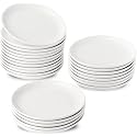 Ceramic Appetizer Plates, 5.6 Inch Small Dessert Plates Set of 25