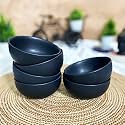 CERAMIC DINING Matte Black Ceramic Bowls/Katoris Set of 6 || Dinner Bowls|| Pudding Bowls