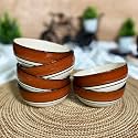 Royal Brown &amp; White Ceramic Bowls/Katoris Set of 6 || Dinner Bowls || Pudding Bowls
