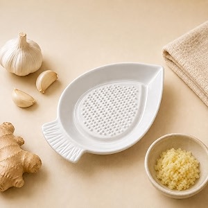 ceramic handheld ginger garlic grater mini mortar spice tool kitchen zester citrus fruit grating plate nonstick small size easy clean home cooking accessory leaf
