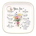 Ceramic Jewelry Ring Dish, Necklace Earrings Holders Tray Christian Gifts - Christian Bible Verse, Gifts for Mother's Day, Christmas, Thanksgiving, and Birthdays for women 4