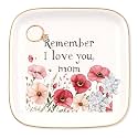 Ceramic Jewelry Ring Trinket Dish, Ring Holders Tray Gifts for Mom - Remember I Love You Mom, Gifts for Mother's Day, Christmas, Thanksgiving, and Birthdays 88
