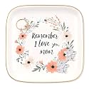 Ceramic Jewelry Ring Trinket Dish, Ring Holders Tray Gifts for Mom - Remember I Love You Mom, Gifts for Mother's Day, Christmas, Thanksgiving, and Birthdays 103