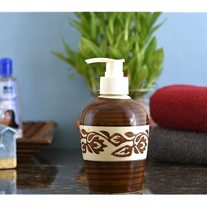 Ceramic Liquid Soap Dispenser 300 ml Chocolate