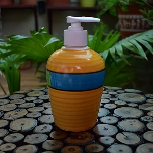 Ceramic Liquid Soap Dispenser 300 ml Yellow