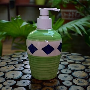 Ceramic Liquid Soap Dispenser 300 ml Tan