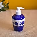 Ceramic Liquid Soap Dispenser 350 ml Blue