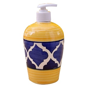 Ceramic Liquid Soap Dispenser 450 ml Yellow