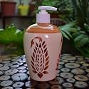 Ceramic Liquid Soap Dispenser 450 ml Brown