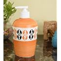 Ceramic Liquid Soap Dispenser 450 ml Orange