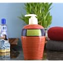 Ceramic Liquid Soap Dispenser 450 ml Red