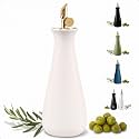 Ceramic Olive Oil Dispenser with Self-Closing Gold Spout, 530mL, Leakproof