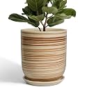 Ceramic Planter 10 Inch, Ceramic Pots for Indoor Plants, Yellow