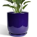 Ceramic Planter, 12 Inch Pots for Plants, Blue