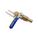 Ceramic Sandblasting Gun Assembly: Nozzle Tip (1/8" ID) 2Pcs Nozzles | Brass Ball Valve and Connector 2Pcs Grinding Nozzle Tip Replacement,Valve Type Sandblaster Gun Blue