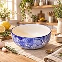 Ceramic Serving Bowl, 600 ml, Blue Luster, Multipurpose Bowl for Mixing, Serving, Salad, Pasta &amp; Snacks, 1 Piece