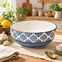 Ceramic Serving Bowl 800 ml, Grey | Medium Ceramic Bowl for Salad, Pasta, Noodles, Fruits, Curry &amp; Snacks | Premium Tableware for Kitchen &amp; Dining | 1 Piece