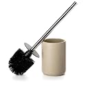 Ceramic Toilet Brush and Holder Set, Toilet Bowl Cleaner Brush