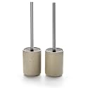 Ceramic Toilet Brush and Holder Set, Toilet Bowl Cleaner Brush