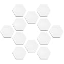 Ceramic White Coral Frag Plugs Base, Round/Hexagon 50mm, 12pcs