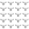Ceramic White Coralline Coral frag Plugs Coral frag Base Round 20pc