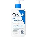 CeraVe Daily Moisturizing Lotion for Dry Skin, Body Lotion &amp; Face Moisturizer with Hyaluronic Acid and Ceramides, Daily Moisturizer, Fragrance Free, Oil-Free, 12 Ounce (Pack of 12)