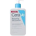 CeraVe Renewing Salicylic Acid Cleanser, Formulated With Hyaluronic Acid, Niacinamide, & Ceramides, Gentle BHA Exfoliating Face Wash Smooths & Softens Skin, Non Comedogenic & Fragrance Free, 16 Ounce
