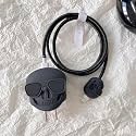 CERLINK Cable Protector with 3D Cute Pattern for iPhone Charger only 18W &amp; 20W, Data Charging Cable Wire Saver Protective Cable Cover Full Protection Cable Sleeve (Skull)