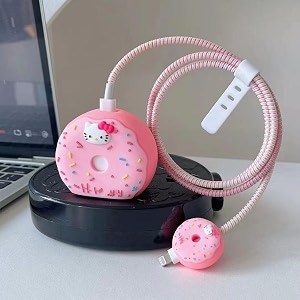 cerlink charger protector for iphone apple chargers 18w amp 20w 3d cute pattern cartoon cable sleeve data saver protective case cover silicone full protection bear