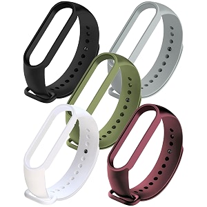 cerlink mi band 5 straps mi band 6 amazfit band 5 strap for xiaomi mi band 56 replacement smartwatch wristband sports fitness band straps strechable silicone straps pack of-6