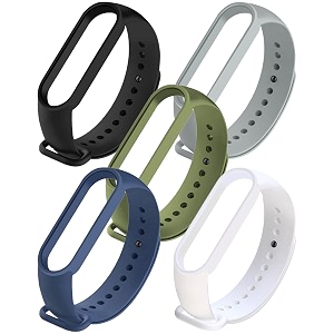 cerlink mi band 5 straps mi band 6 amazfit band 5 strap for xiaomi mi band 56 replacement smartwatch wristband sports fitness band straps strechable silicone straps pack of-6