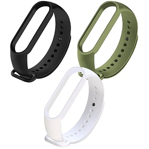 cerlink mi band 5 straps mi band 6 amazfit band 5 strap for xiaomi mi band 56 replacement smartwatch wristband sports fitness band straps strechable silicone straps pack of-6