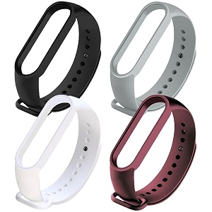 cerlink mi band 5 straps mi band 6 amazfit band 5 strap for xiaomi mi band 56 replacement smartwatch wristband sports fitness band straps strechable silicone straps pack of-6