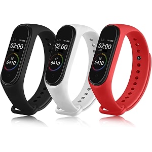 cerlink mi band 5 straps mi band 6 amazfit band 5 strap for xiaomi mi band 56 replacement smartwatch wristband sports fitness band straps strechable silicone straps pack of-6