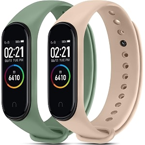 cerlink mi band 5 straps mi band 6 amazfit band 5 strap for xiaomi mi band 56 replacement smartwatch wristband sports fitness band straps strechable silicone straps pack of-6