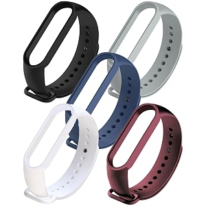 cerlink mi band 5 straps mi band 6 amazfit band 5 strap for xiaomi mi band 56 replacement smartwatch wristband sports fitness band straps strechable silicone straps pack of-6
