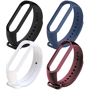 cerlink mi band 5 straps mi band 6 amazfit band 5 strap for xiaomi mi band 56 replacement smartwatch wristband sports fitness band straps strechable silicone straps pack of-6