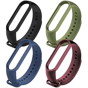cerlink mi band 5 straps mi band 6 amazfit band 5 strap for xiaomi mi band 56 replacement smartwatch wristband sports fitness band straps strechable silicone straps pack of-6