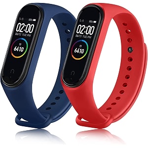 cerlink mi band 5 straps mi band 6 amazfit band 5 strap for xiaomi mi band 56 replacement smartwatch wristband sports fitness band straps strechable silicone straps pack of-6