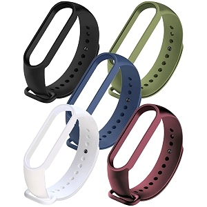 cerlink mi band 5 straps mi band 6 amazfit band 5 strap for xiaomi mi band 56 replacement smartwatch wristband sports fitness band straps strechable silicone straps pack of-6