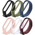 CERLINK Mi band 5 Straps Mi Band 6 Amazfit Band 5 Strap for Xiaomi Mi Band 5/6 Replacement Smartwatch Wristband Sports Fitness Band Straps Strechable Silicone Straps Pack of-6