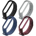 CERLINK Mi band 5 Straps Mi Band 6 Amazfit Band 5 Strap for Xiaomi Mi Band 5/6 Replacement Smartwatch Wristband Sports Fitness Band Straps Strechable Silicone Straps Pack of-6