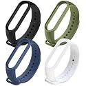 CERLINK Mi band 5 Straps Mi Band 6 Amazfit Band 5 Strap for Xiaomi Mi Band 5/6 Replacement Smartwatch Wristband Sports Fitness Band Straps Strechable Silicone Straps Pack of-6