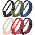 CERLINK Mi band 5 Straps Mi Band 6 Amazfit Band 5 Strap for Xiaomi Mi Band 5/6 Replacement Smartwatch Wristband Sports Fitness Band Straps Strechable Silicone Straps Pack of-6