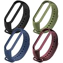 CERLINK Mi band 5 Straps Mi Band 6 Amazfit Band 5 Strap for Xiaomi Mi Band 5/6 Replacement Smartwatch Wristband Sports Fitness Band Straps Strechable Silicone Straps Pack of-6