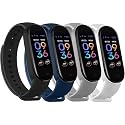 CERLINK Mi band 5 Straps Mi Band 6 Amazfit Band 5 Strap for Xiaomi Mi Band 5/6 Replacement Smartwatch Wristband Sports Fitness Band Straps Strechable Silicone Straps Pack of-6