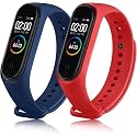 CERLINK Mi band 5 Straps Mi Band 6 Amazfit Band 5 Strap for Xiaomi Mi Band 5/6 Replacement Smartwatch Wristband Sports Fitness Band Straps Strechable Silicone Straps Pack of-6
