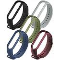 CERLINK Mi band 5 Straps Mi Band 6 Amazfit Band 5 Strap for Xiaomi Mi Band 5/6 Replacement Smartwatch Wristband Sports Fitness Band Straps Strechable Silicone Straps Pack of-6