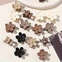 Cerrito 6 Pcs Small Flower Hair Claw Clips for Women and Girls – Matte Non-Slip Strong Hold Mini Accessories for Thick, Thin, Curly, Fine Hair, Cute Daisy Jaw Clamps, Durable Easy-to-Use, MultiColor